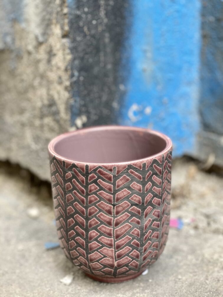 Zdjęcie Osłonka Fishbone 9x11 cm w kategorii doniczki, ujęcie 1