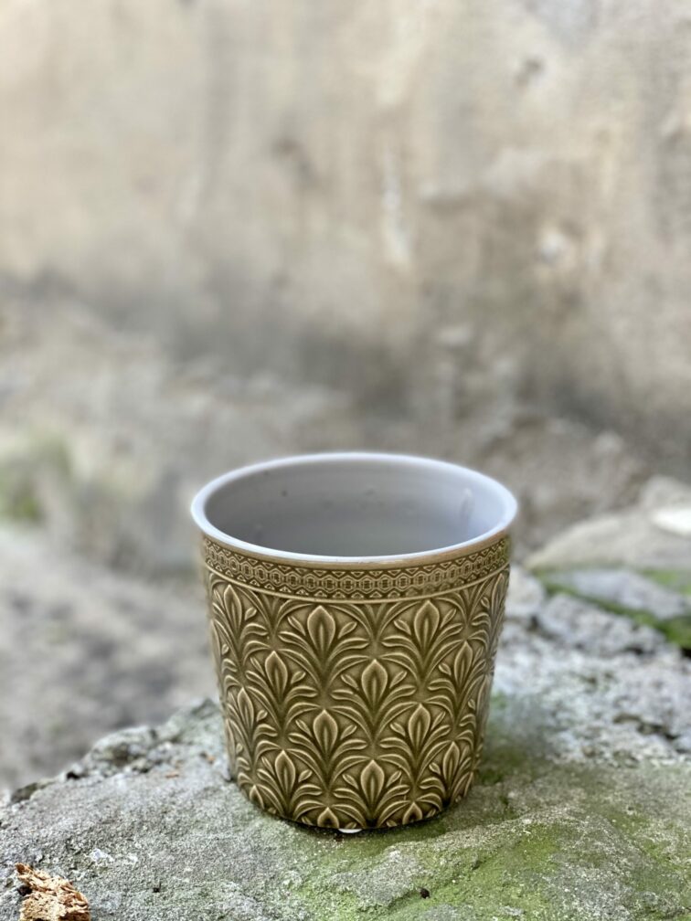 Zdjęcie doniczki lub oslonki: Osłonka Middle Ages Olive Green 10x11 cm, ujęcie 1