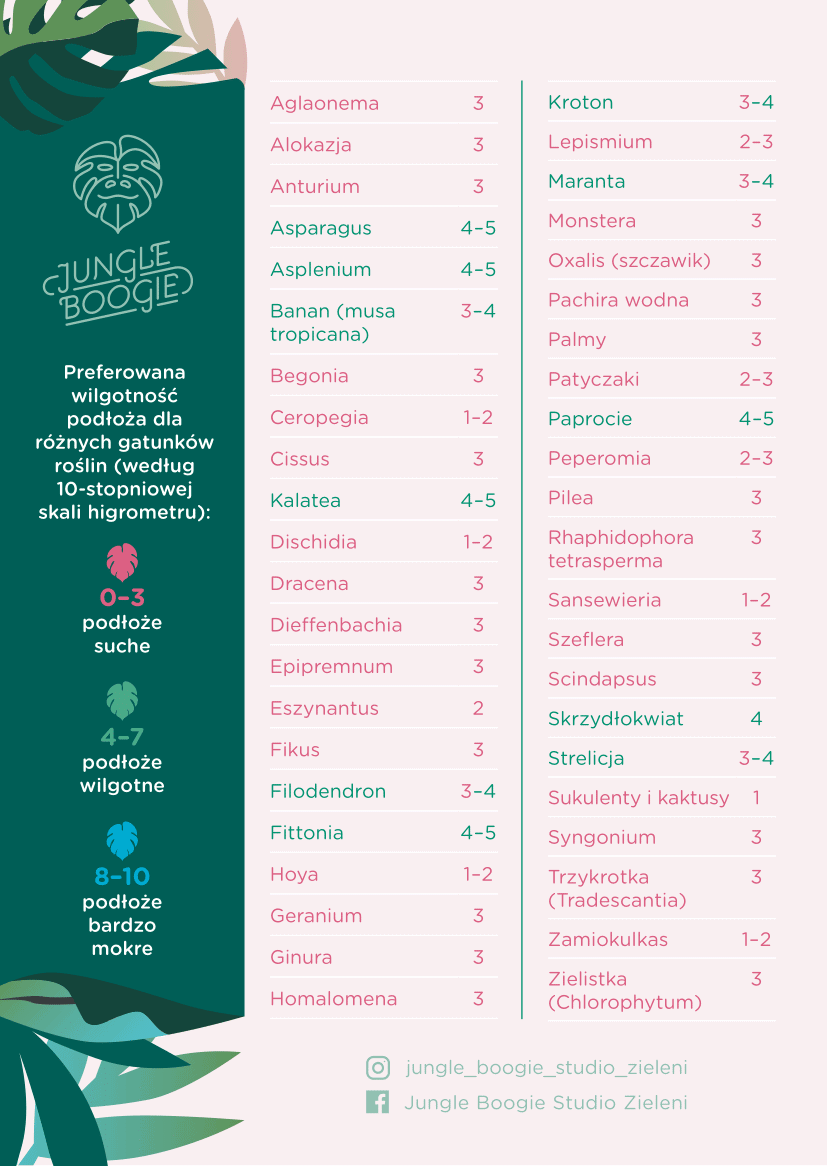 Infografika rośliny podlewanie z higrometrem