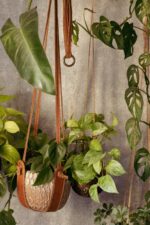 Zdjęcie doniczki lub oslonki: Kwietnik skórzany Bloomingville Braun 20x17&nbsp;cm, ujęcie 4